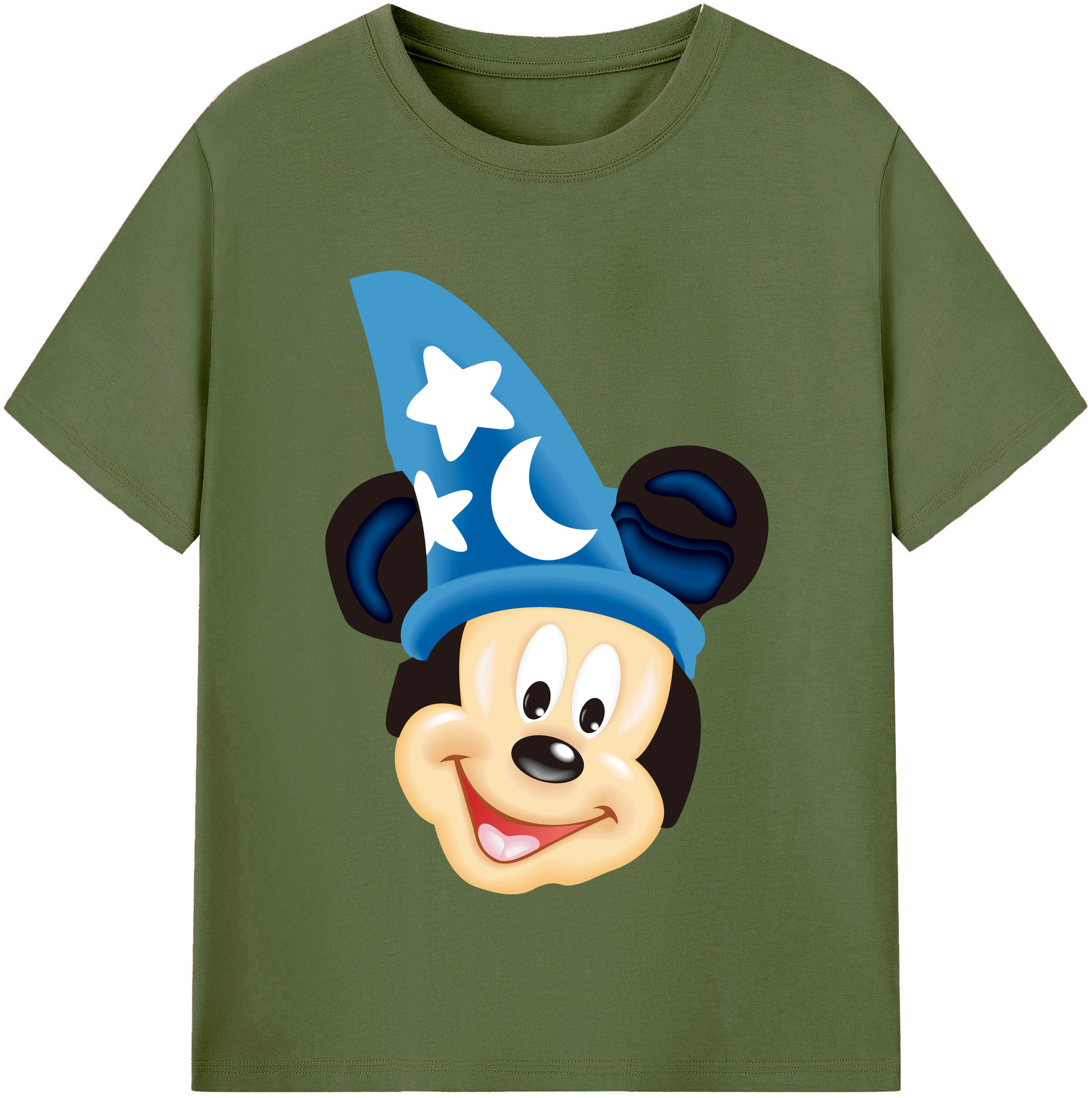 （画像用） ミッキーマウス Mickey Mouse 綿100％半袖Tシャツ（フロントプリント）